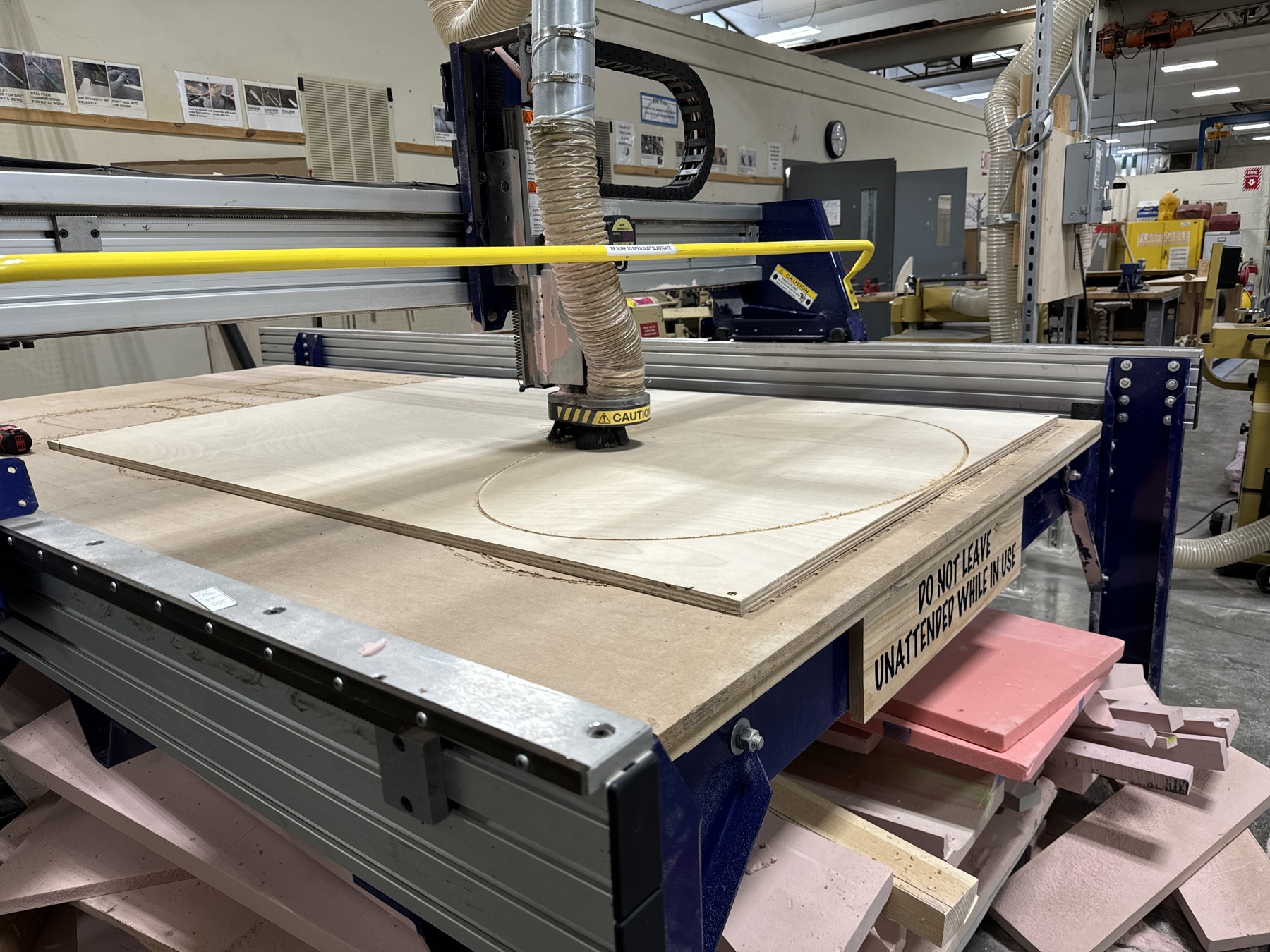 CNC-ing wood panels for my engineering project