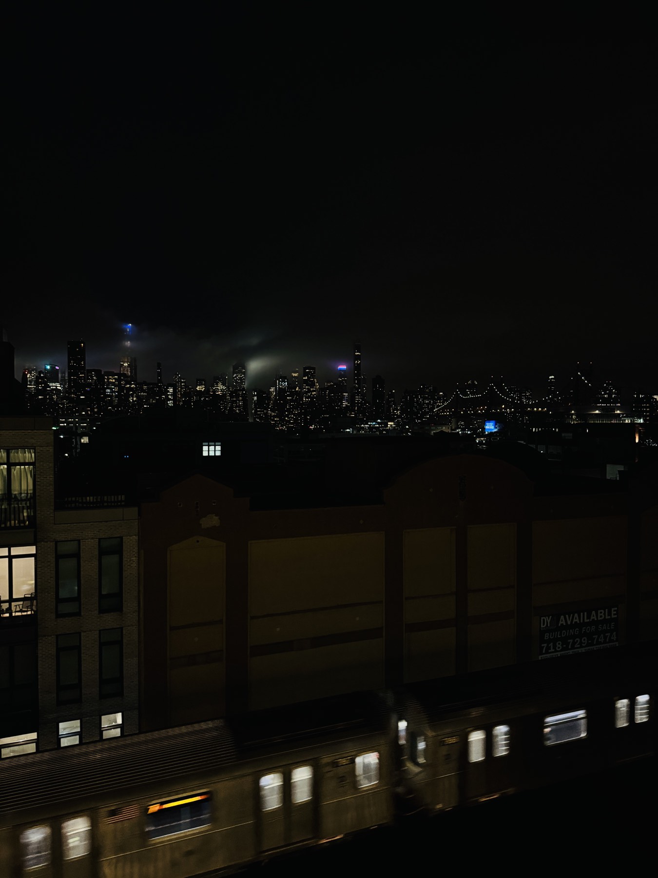 A view of Manhattan from my friend's apartment in Long Island City, NY